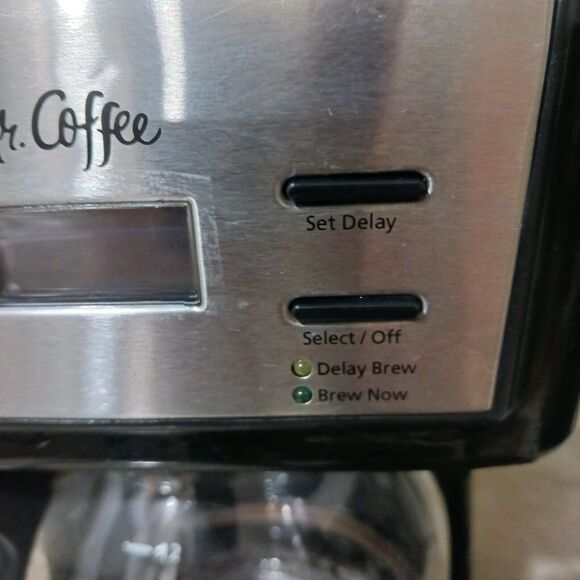 Mr. Coffee 12-Cup Programmable & Clock Coffee Maker Stainless Steel & Black used - Picture 5 of 7